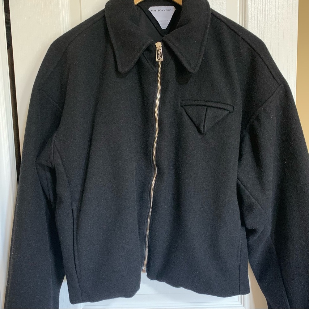 Bottega Veneta Felted Wool Oversized Cropped Jacket Size 44